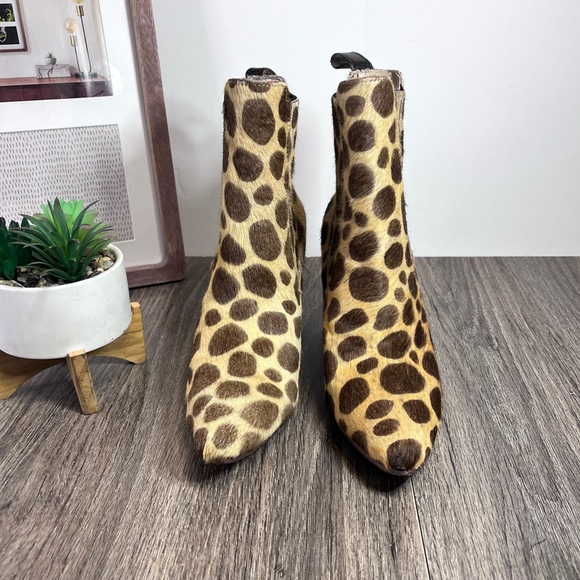 *NWOT FreeBird | Janelle Leopard Print All Leather Heeled Chelsea Booties Size 8 - Picture 5 of 16